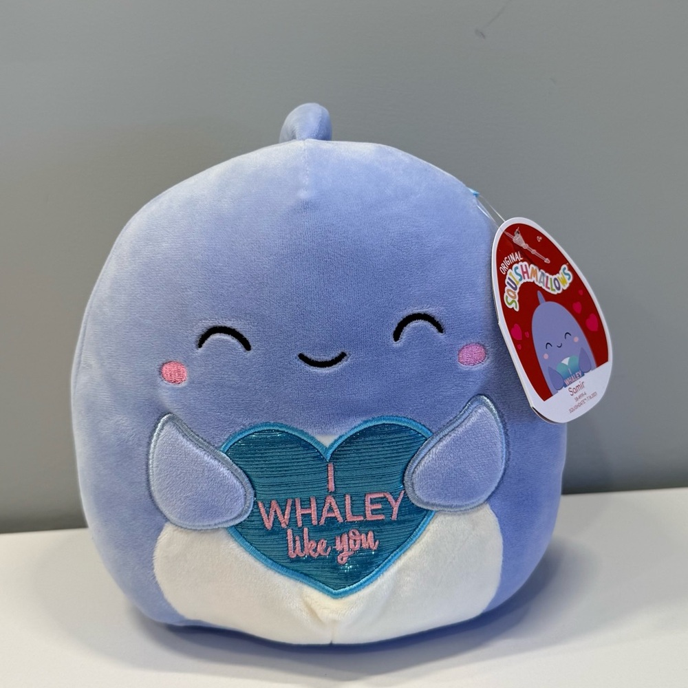 8” Samir Squishmallows Exclusive Valentine Shark Plush